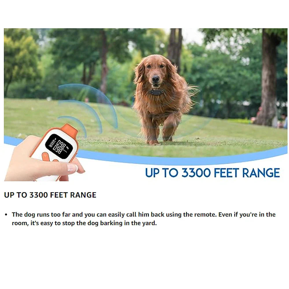 Rechargeable Bark Control Dog Collar Remote