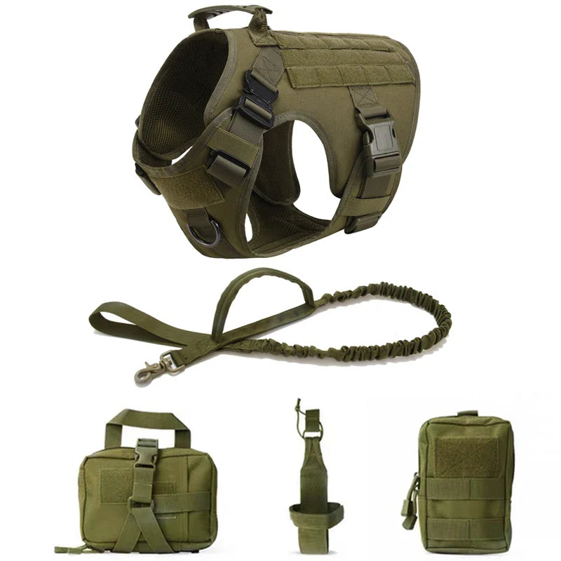 Tactical Dog Vest And Leash Set