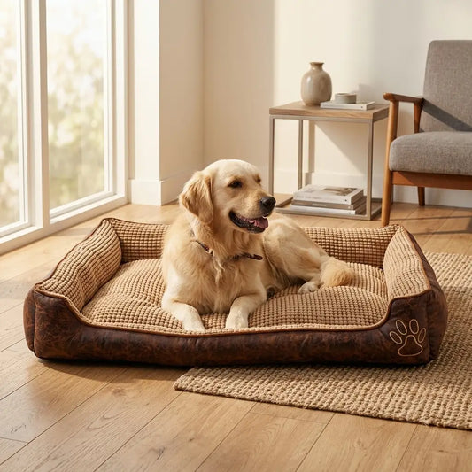 Reversible Pet Sofa Bed Velvet Water-Resistant Oxford - Pupporia