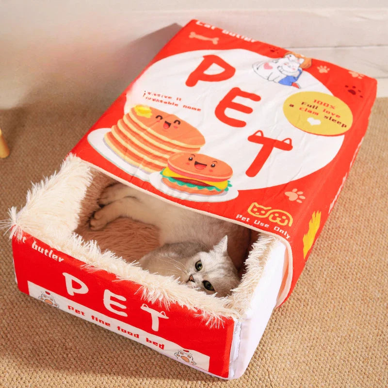 Pet Rectangular Bed Plush Cozy