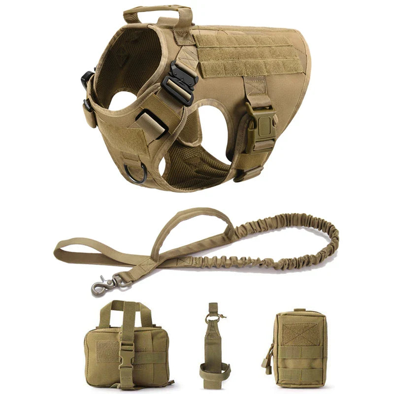 Tactical Dog Vest And Leash Set
