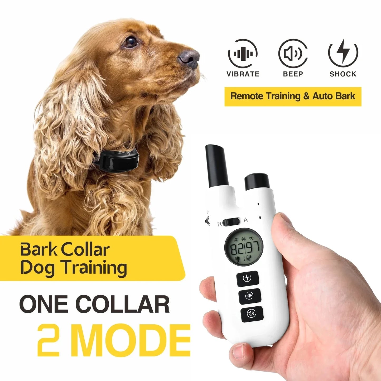 Rechargeable Waterproof Long Range Dog Training Collar