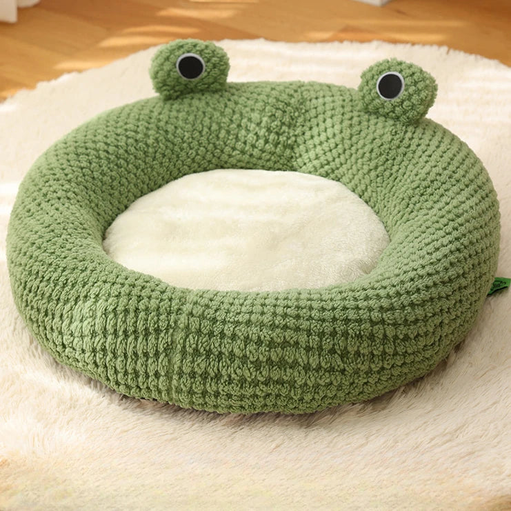 FroggyNest Semi Enclosed Plush Pet Bed