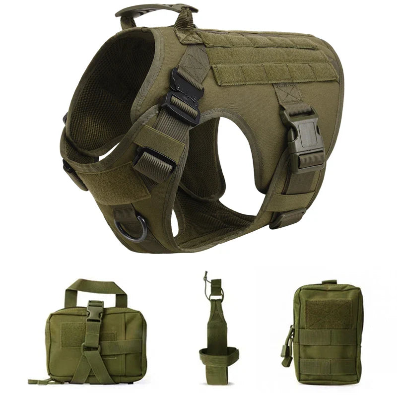 Tactical Dog Vest And Leash Set