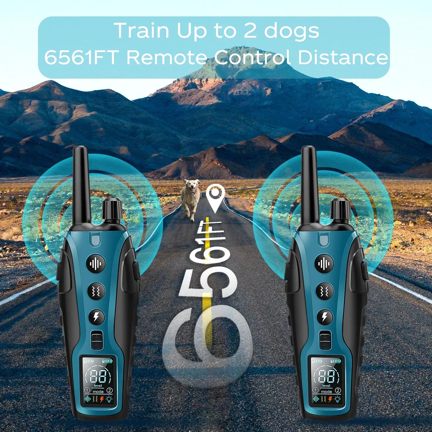 Waterproof Dog Training Collar Remote Long Range