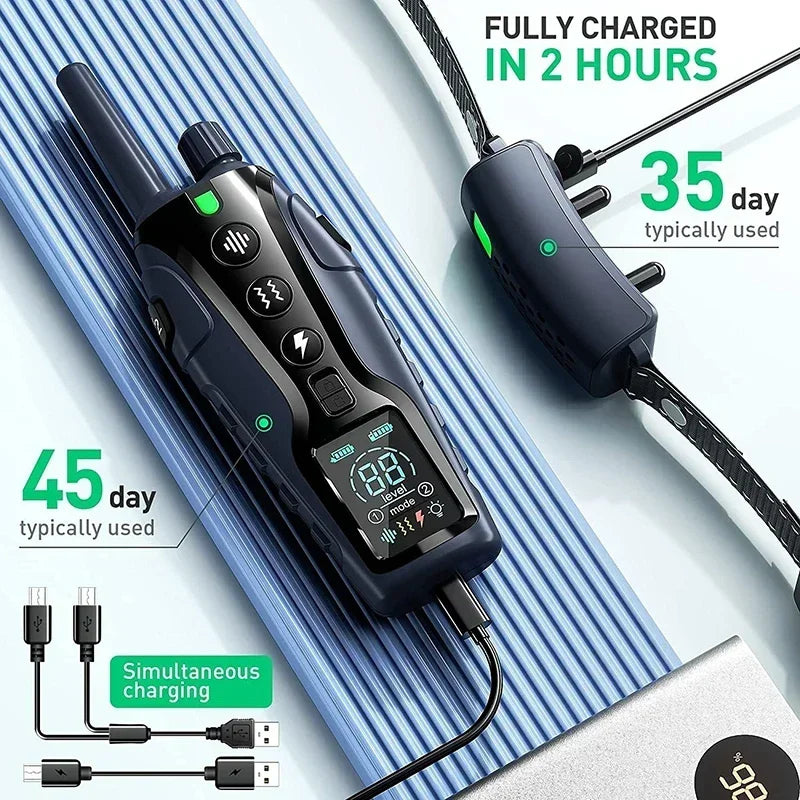 Waterproof Dog Training Collar Remote Long Range