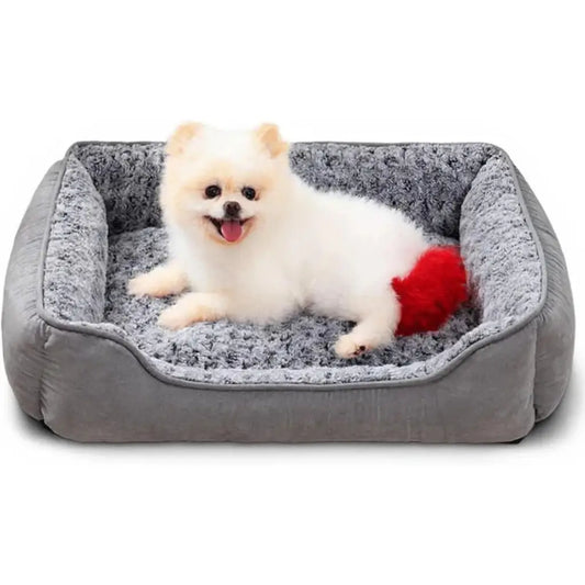 Pet Plush Dog Sofa Bed Soft Washable Anti-Slip Small - Pupporia