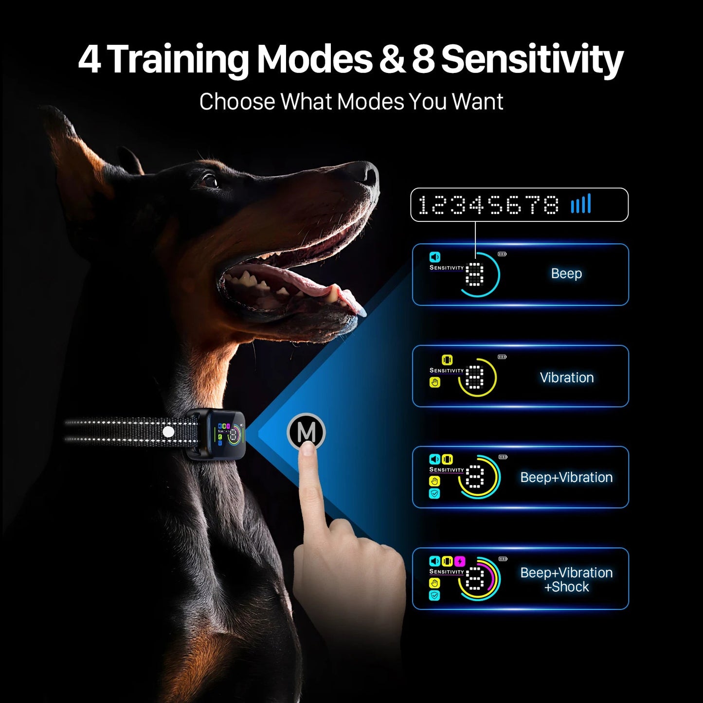 Smart Dog Training E-Collar with Anti-Bark Technology 2