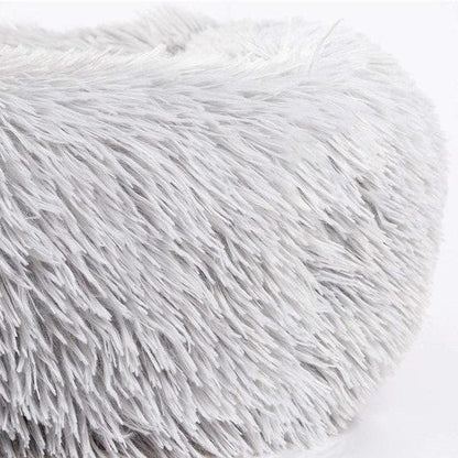 Square Furry Plush Calming Dog Bed | Washable 3