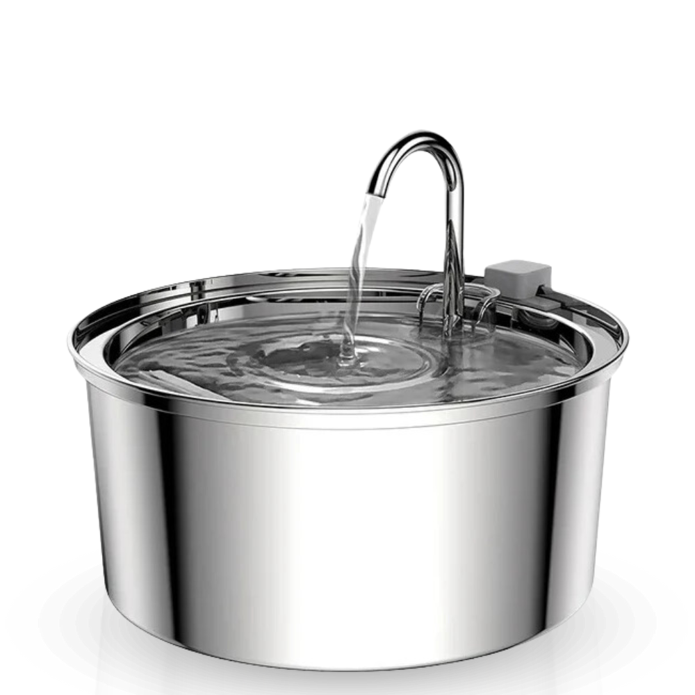 Stainless Steel Drinking Fountain for Cats – Quiet and Hygienic Hydration Convenience 0