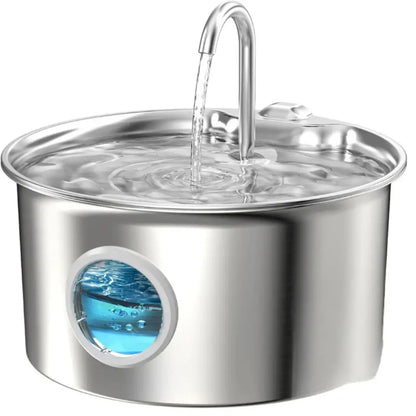 Stainless Steel Cat Water Fountain 2.6L 4-Stage Filtration Ultra Quiet - Pupporia