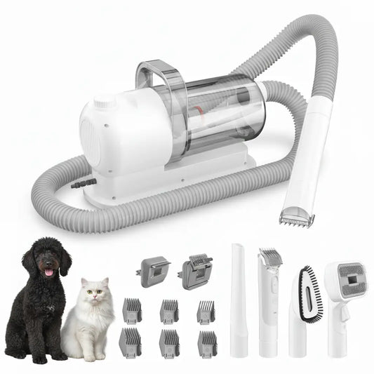 Pet Grooming Vacuum Kit 6-in-1 Dog Cat Hair Trimmer - Pupporia
