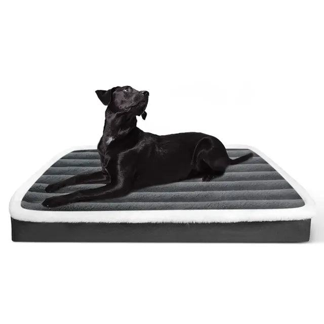 Orthopedic Dog Mattress Plush Washable Zip Cover