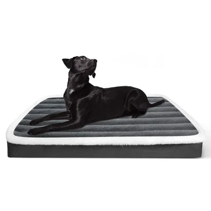 Orthopedic Dog Mattress Plush Washable Zip Cover