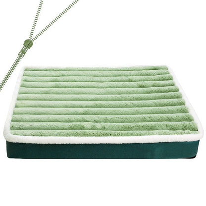 Orthopedic Dog Mattress Plush Washable Zip Cover