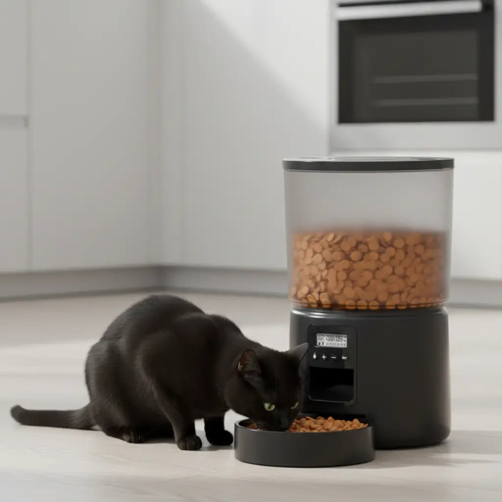 Automatic Cat Feeder Timer Voice Recorder Dual Power