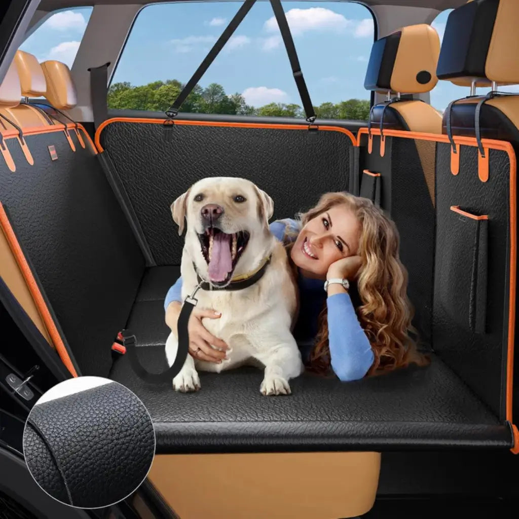 Dog Car Seat Cover Waterproof PU Leather Back Seat Hammock - Pupporia