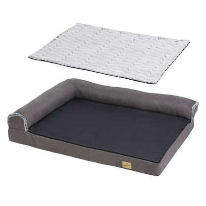 XL Orthopedic Memory Foam Dog Bed for Large Dogs with L-Shaped Bolster 3