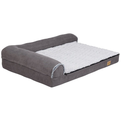 XL Orthopedic Memory Foam Dog Bed for Large Dogs with L-Shaped Bolster 4