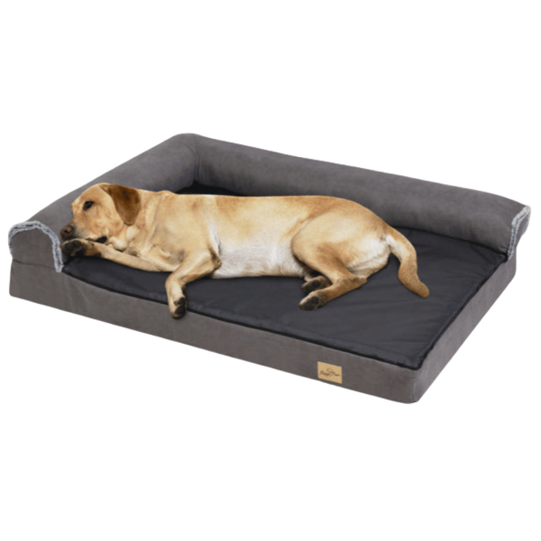 XL Orthopedic Memory Foam Dog Bed for Large Dogs with L-Shaped Bolster 5