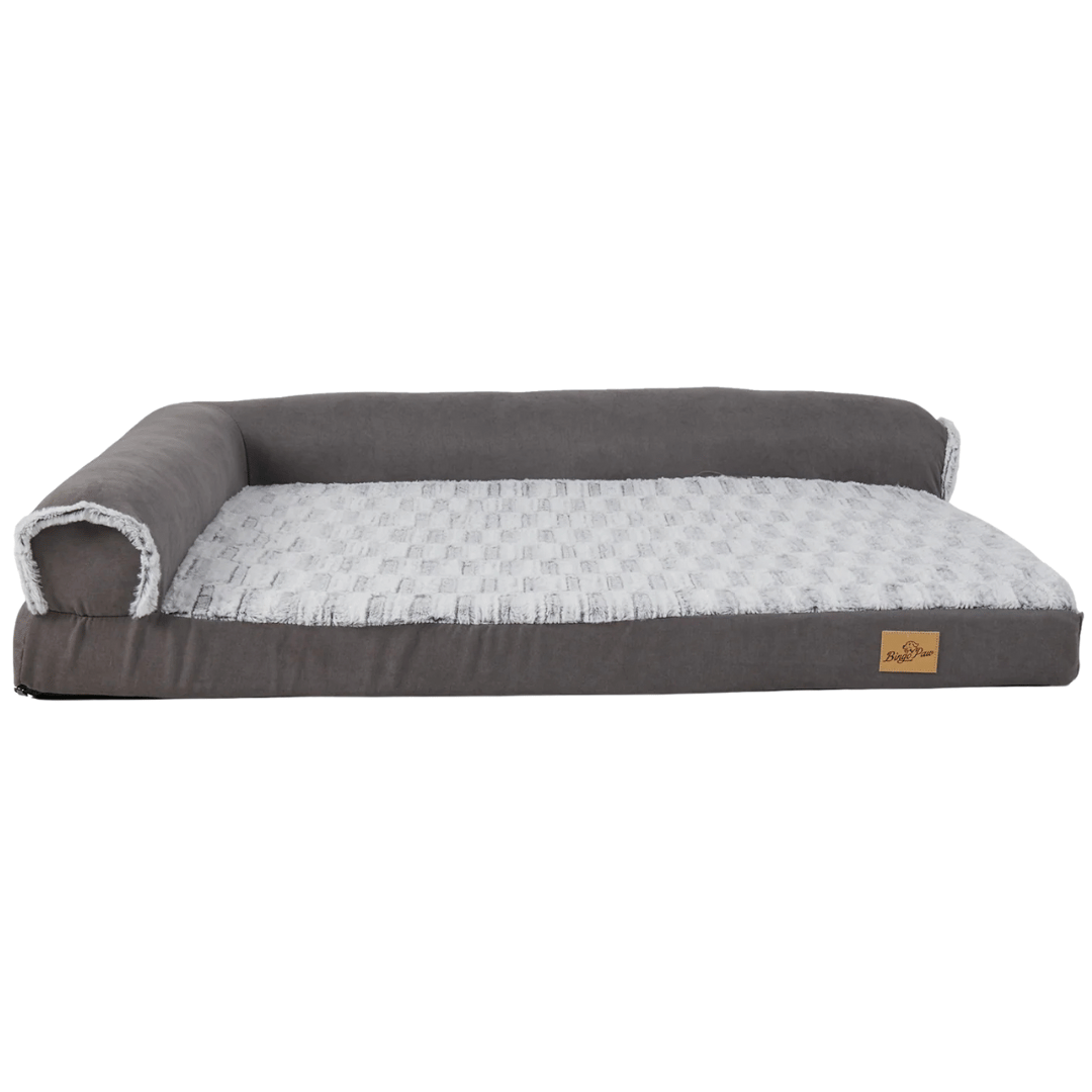 XL Orthopedic Memory Foam Dog Bed for Large Dogs with L-Shaped Bolster 8