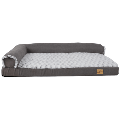 XL Orthopedic Memory Foam Dog Bed for Large Dogs with L-Shaped Bolster 8