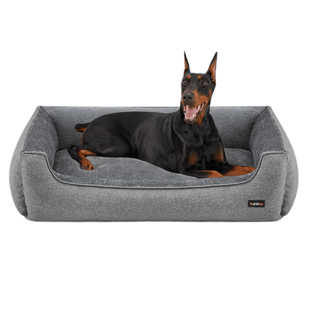 XXL Dog Bed with Supportive Raised Edges & Washable Cover for Large Dogs 0