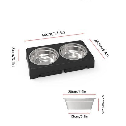 Stainless Steel Elevated Dog Feeder With Bowls