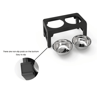 Stainless Steel Elevated Dog Feeder With Bowls