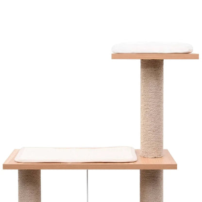 Cat Tower 4ft Wood House Scratching Post