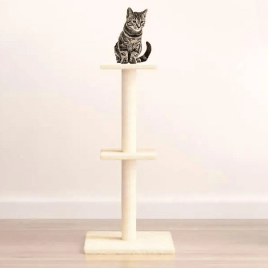 Cat Tower Scratcher 2 Shelf Neutral Color - Pupporia