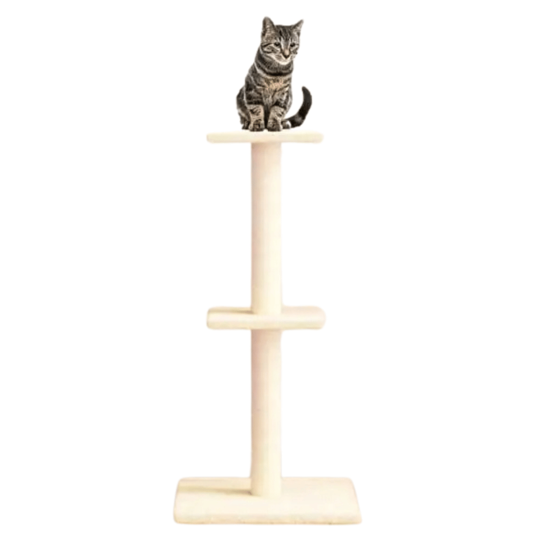 Cat Tower Scratcher 2 Shelf Neutral Color