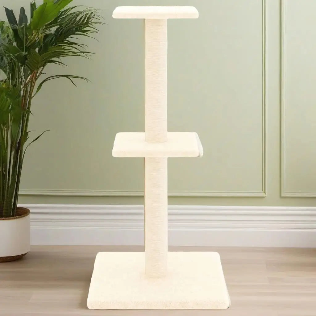 Cat Tower Scratcher 2 Shelf Neutral Color