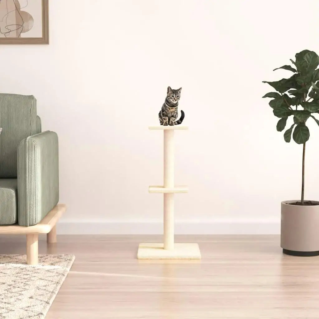 Cat Tower Scratcher 2 Shelf Neutral Color