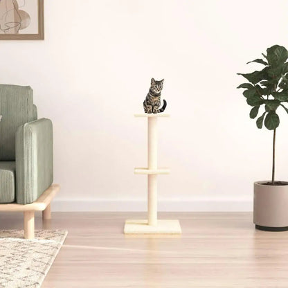 Cat Tower Scratcher 2 Shelf Neutral Color