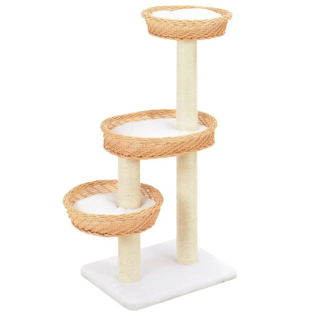 Cat Tower Natural Perches Rope Scratching Post