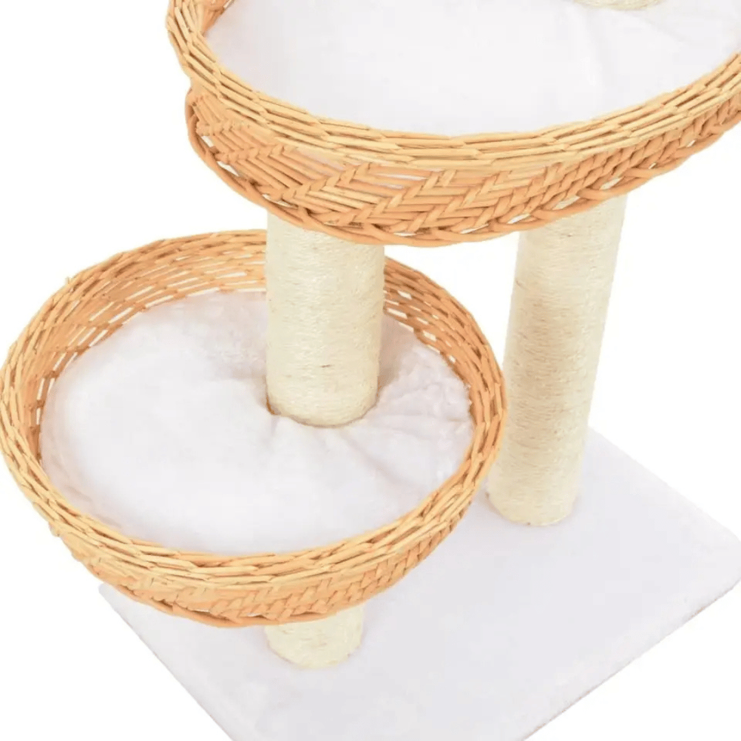 Cat Tower Natural Perches Rope Scratching Post