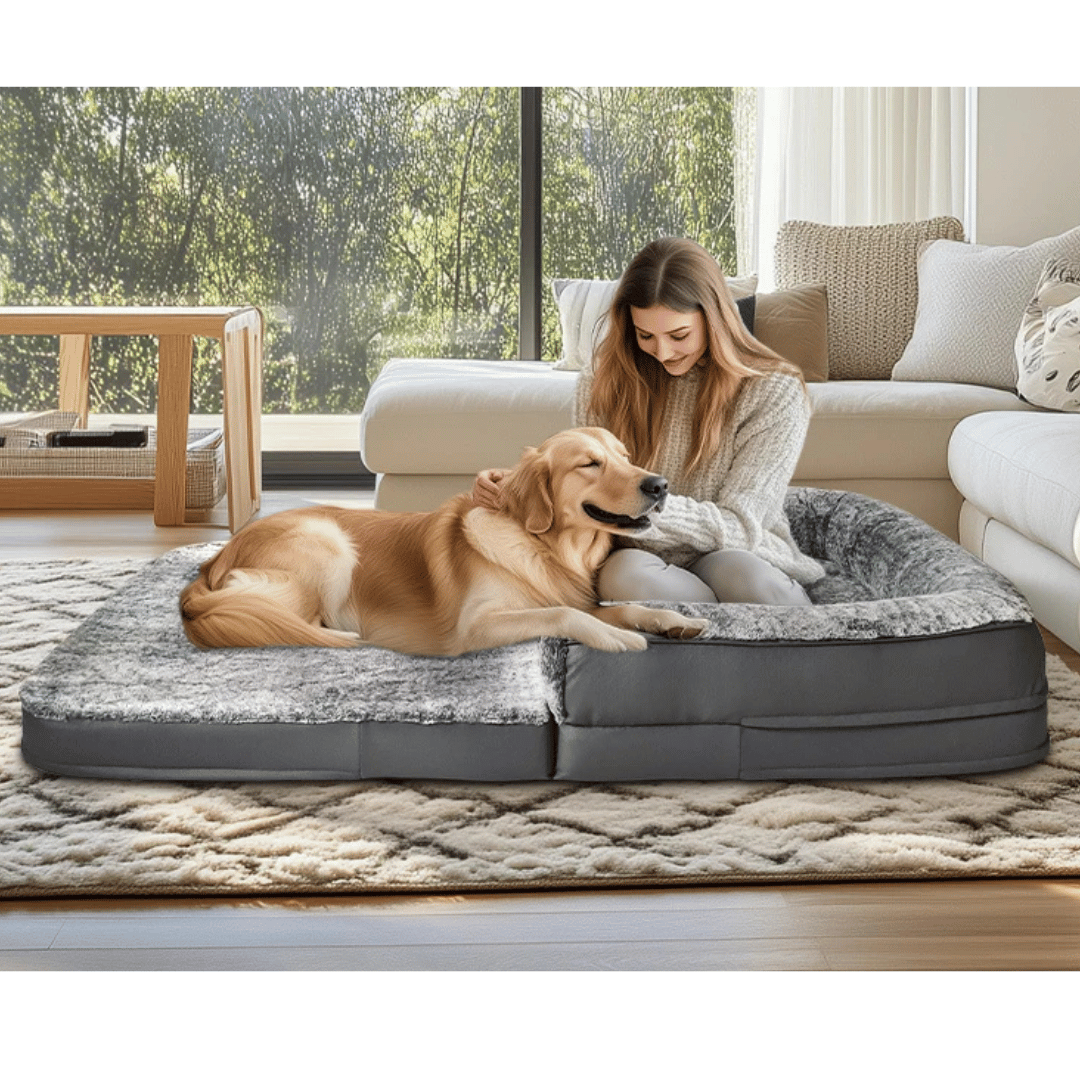 Foldable Dog Bed Calming Orthopedic Pet Bed