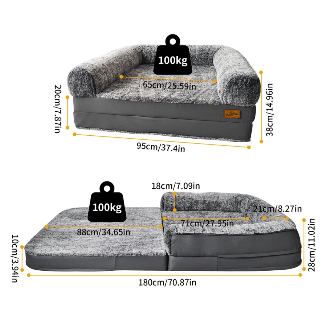Foldable Dog Bed Calming Orthopedic Pet Bed