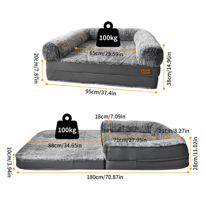 Foldable Dog Bed Calming Orthopedic Pet Bed