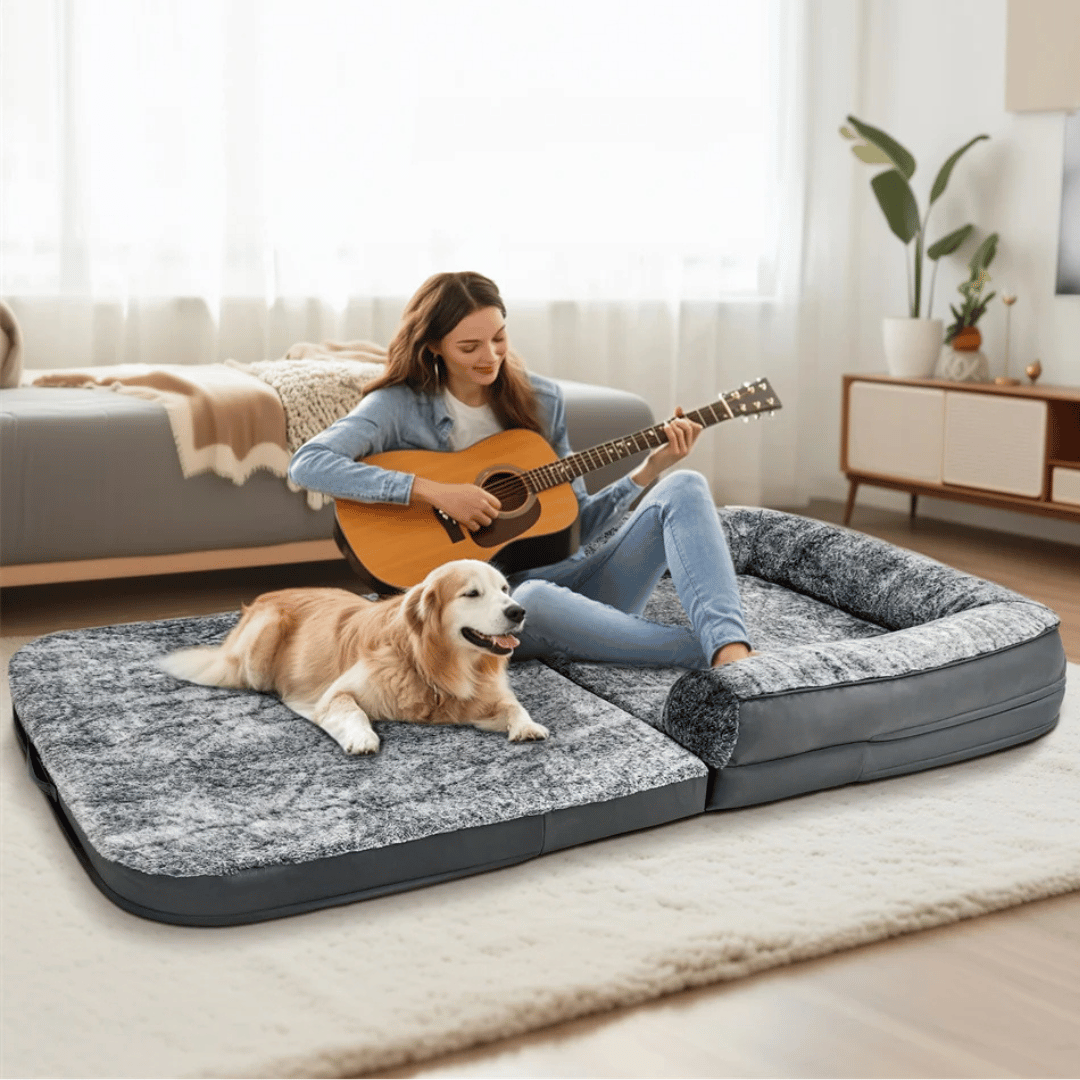 Foldable Dog Bed Calming Orthopedic Pet Bed
