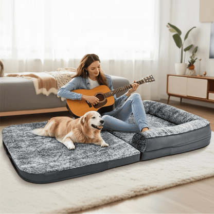 Foldable Dog Bed Calming Orthopedic Pet Bed