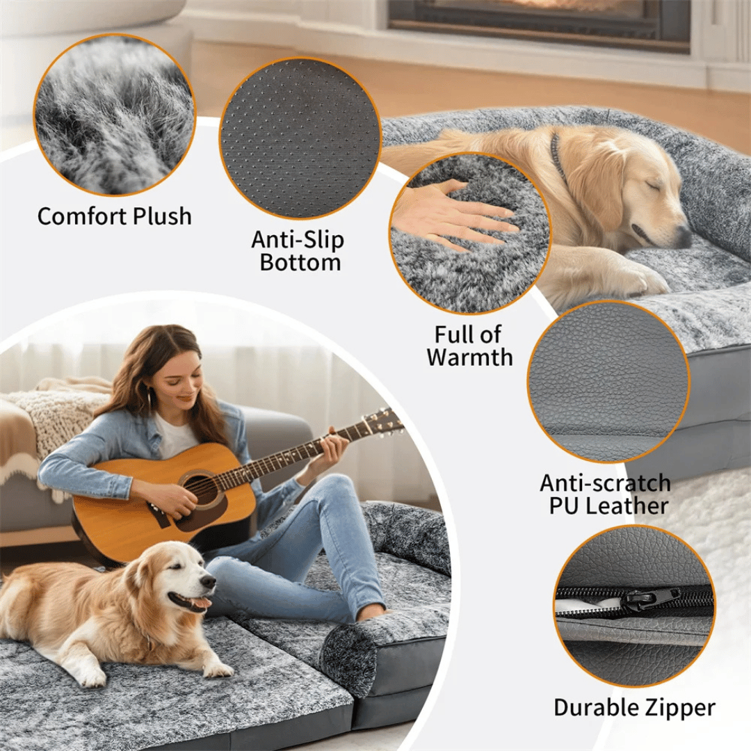Foldable Dog Bed Calming Orthopedic Pet Bed