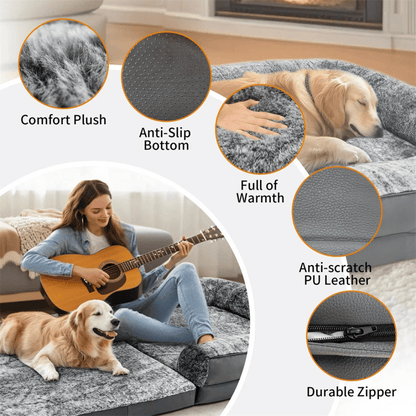 Foldable Dog Bed Calming Orthopedic Pet Bed