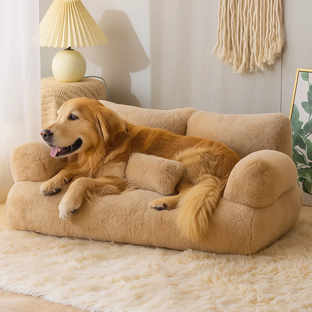 Plush Dog Sofa Comfortable Pet Bed