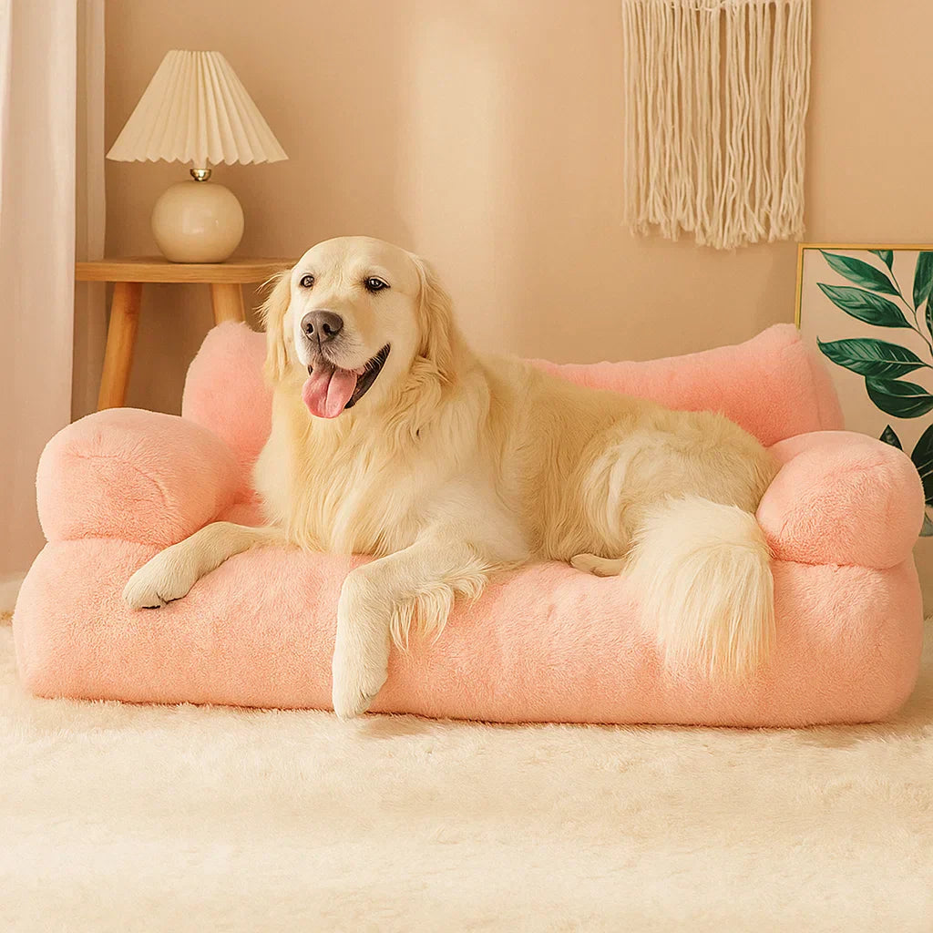 Plush Dog Sofa Comfortable Pet Bed