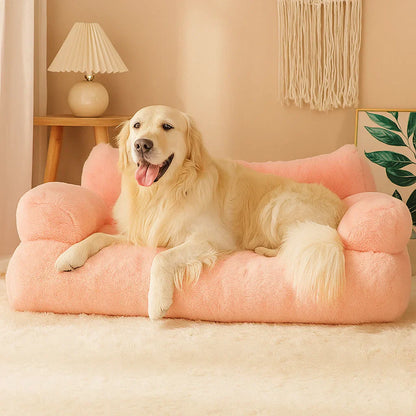 Plush Dog Sofa Comfortable Pet Bed