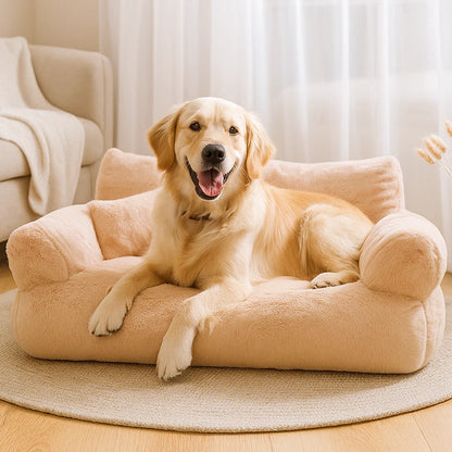 Plush Dog Sofa Comfortable Pet Bed
