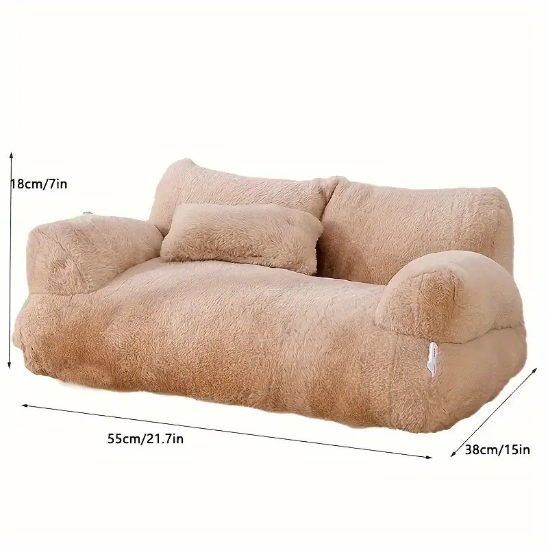 Plush Dog Sofa Comfortable Pet Bed