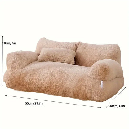 Plush Dog Sofa Comfortable Pet Bed